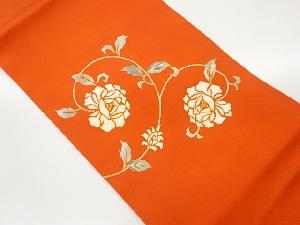 塩瀬金彩金駒刺繍花唐草模様名古屋帯